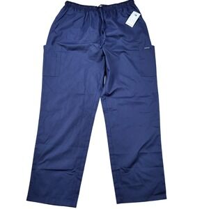 Dagacci P-5000 Mens Navy Blue Cargo Scrub Pants 2XL New With Tags P5000NVY2XL